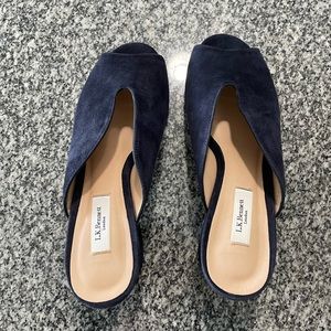 Navy Suede heels